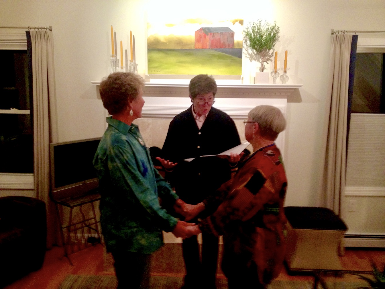 After almost 25 years together, Jennifer Crossen and Joan Callahan married in Provincetown, MA, 2013. 
