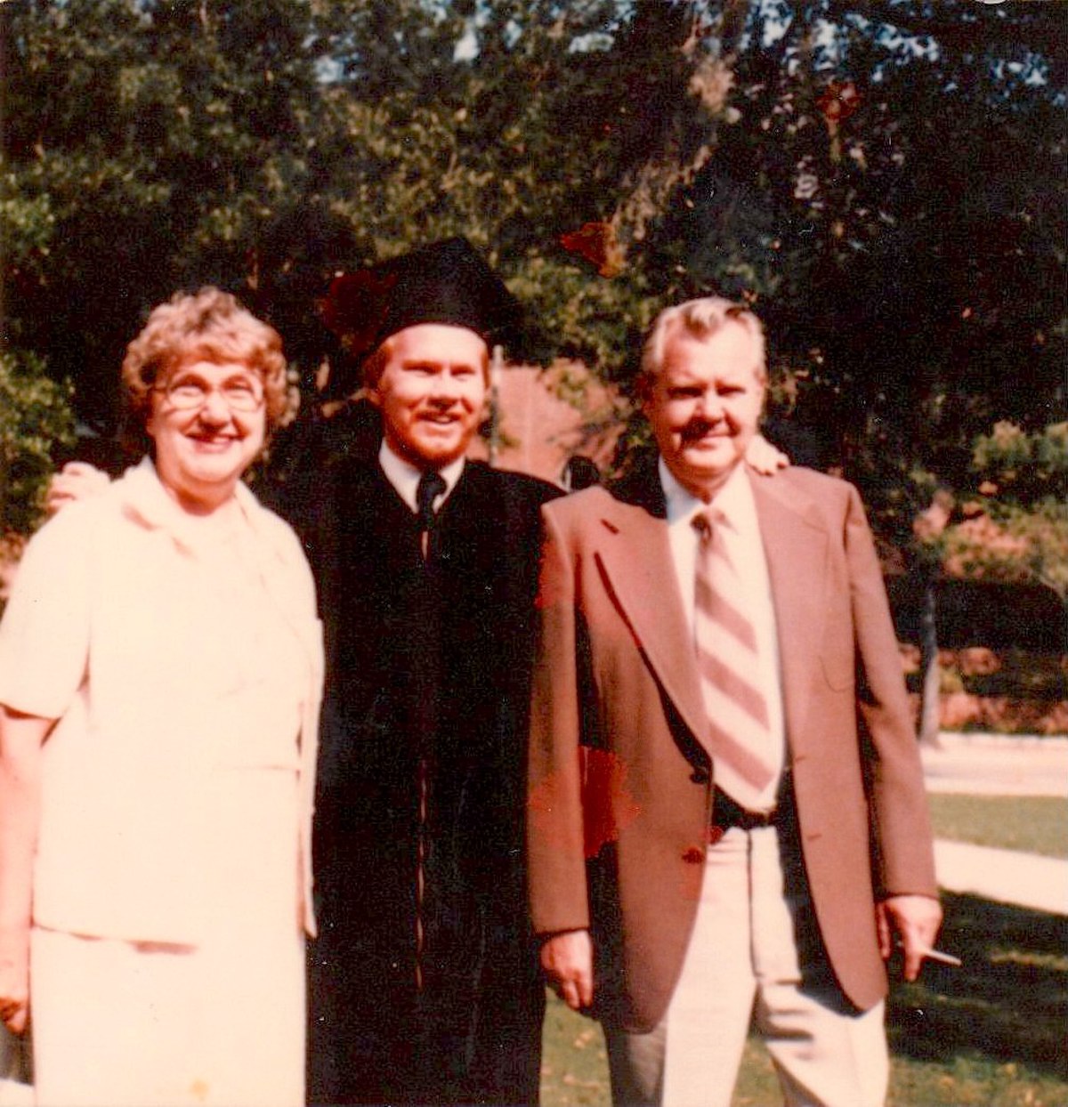 Tom, with his parents, graduating from University of Florida’s Levin College of Law. Tom shares, “I wasn’t out, wasn’t comfortable in my own skin, and wouldn’t pursue a law career for another 15 years.” Photo courtesy of Tom Dyer.