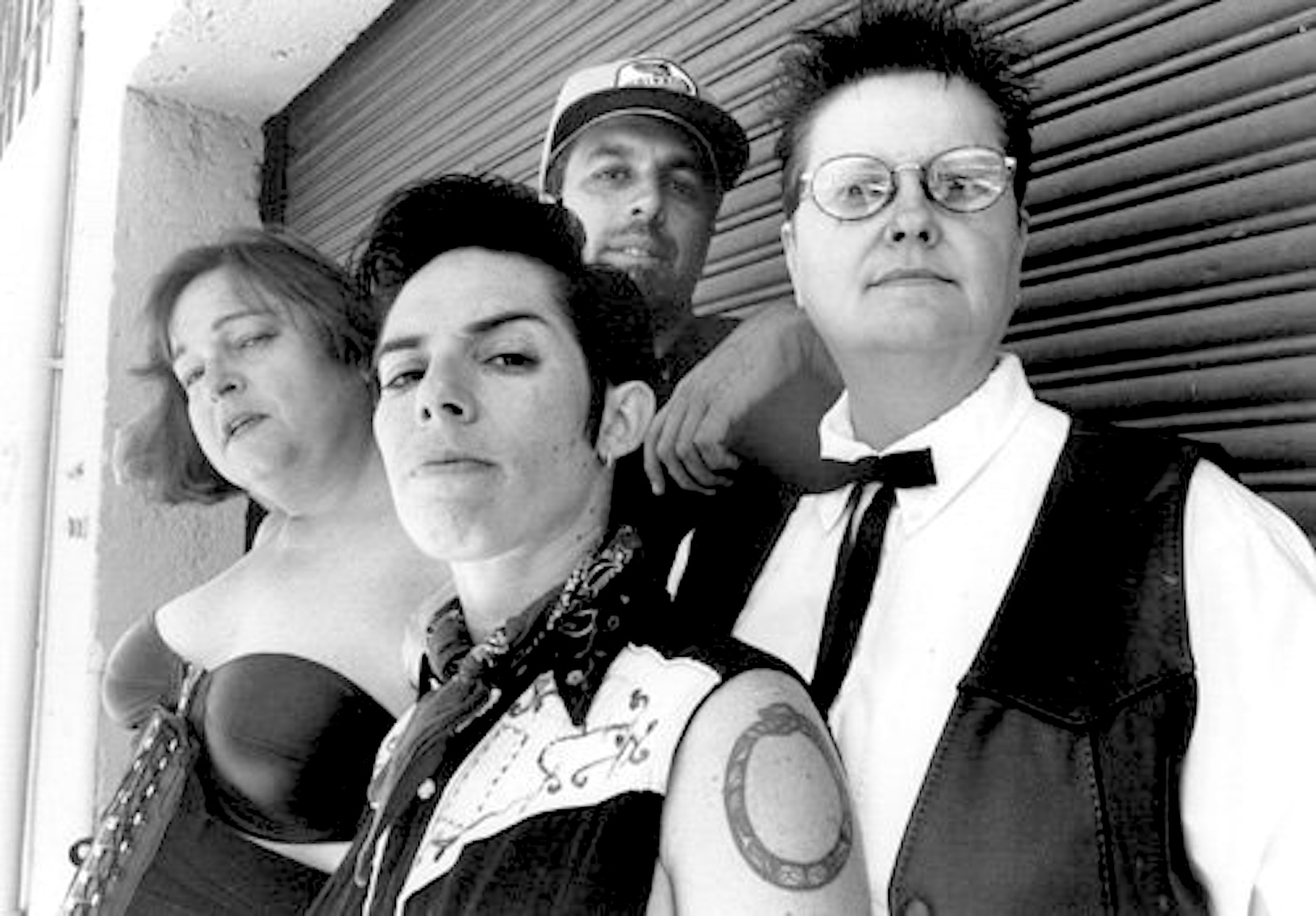 Another promotional photo for the Bucktooth Varmints, a consciously queer “Dykeabilly Band” where Beth played bass, 2010. Photo courtesy of Beth Elliott.