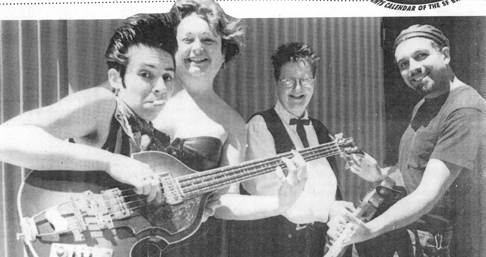 Promotional photo for the Bucktooth Varmints, a consciously queer “Dykeabilly Band” where Beth played bass, 2005. Photo courtesy of Beth Elliott.