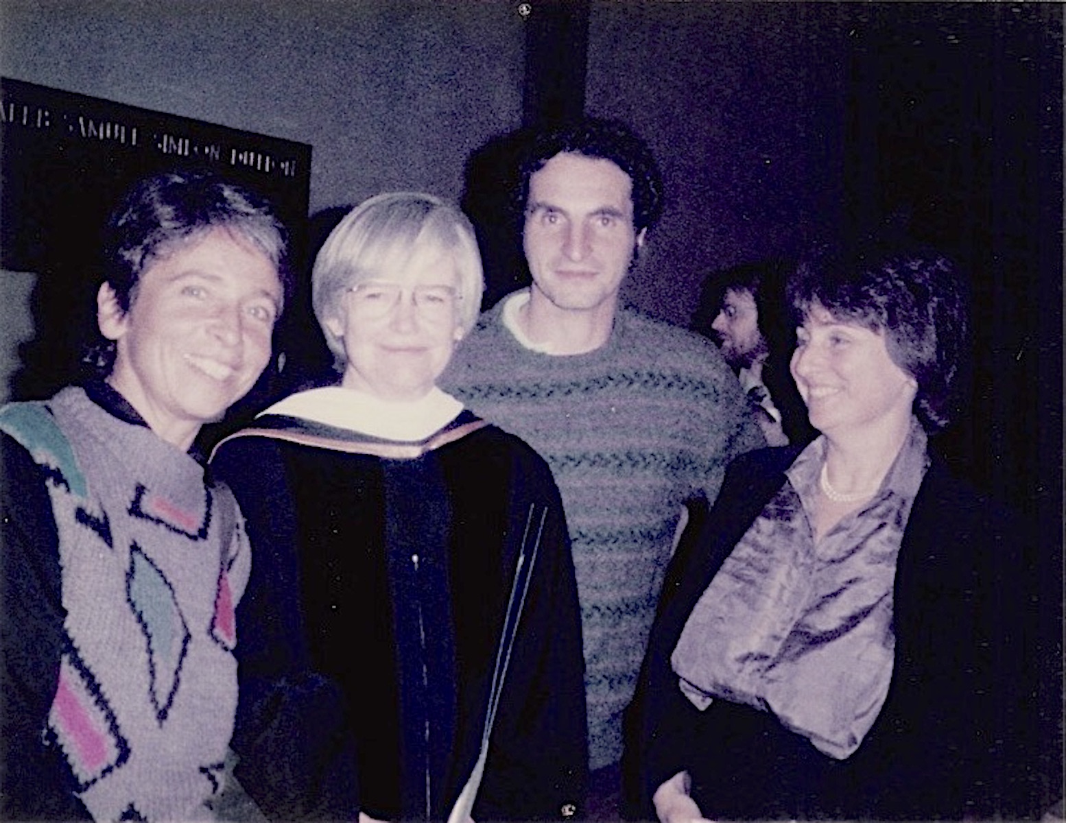Susan in her doctoral gown, holding her honorary doctorate certificate from the Graduate Theological Union, 1985. Photo courtesy of Susan Griffin.
