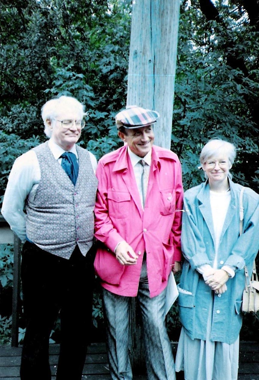 Susan Griffin, Yevgeny Yevtushenko, and Robert Bly at a poetry reading, 1980s. Photo courtesy of Susan Griffin.