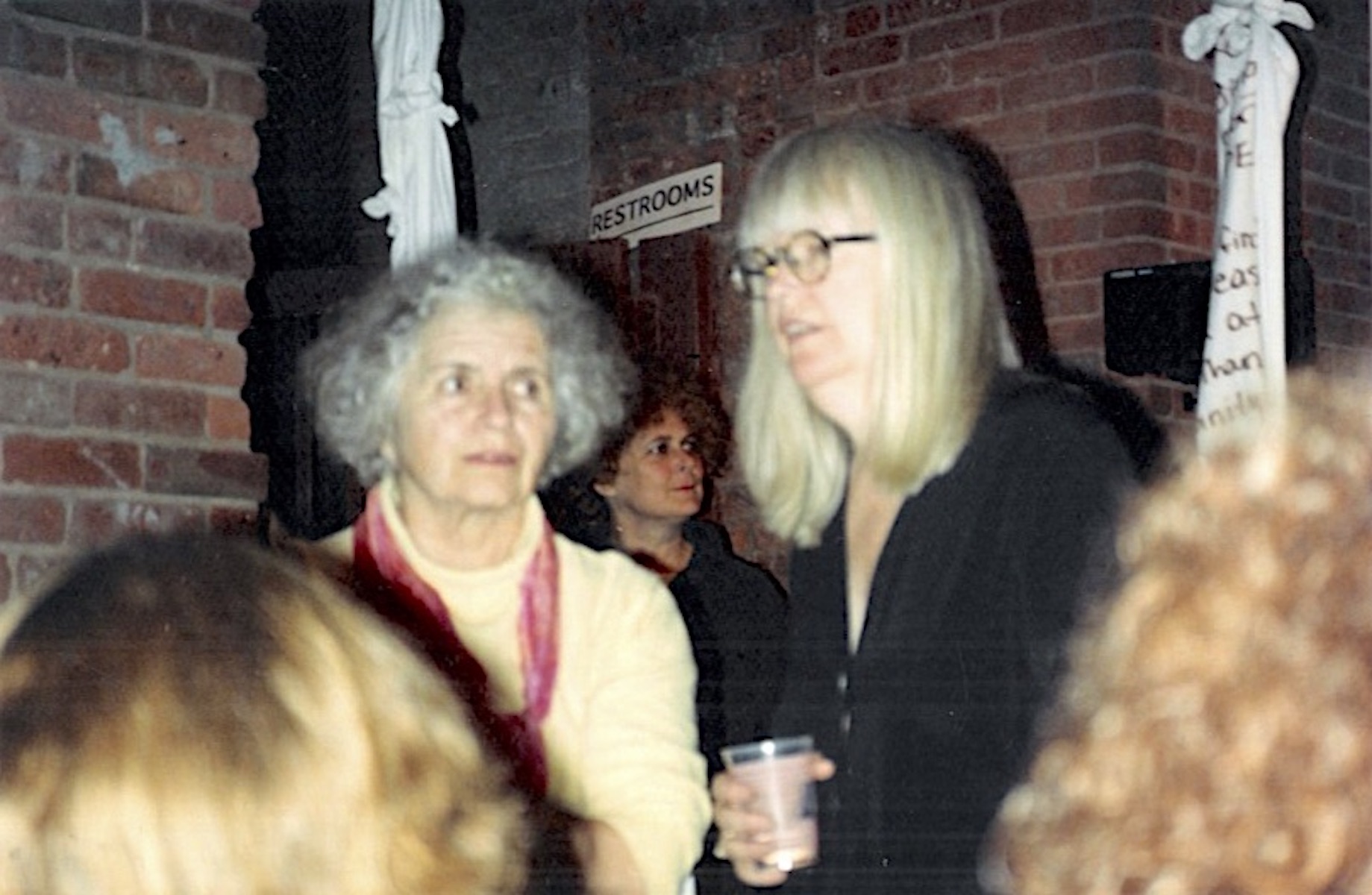 Susan Griffin and Grace Paley reading from A Chorus of Stones, 1993. Photo courtesy of Susan Griffin.