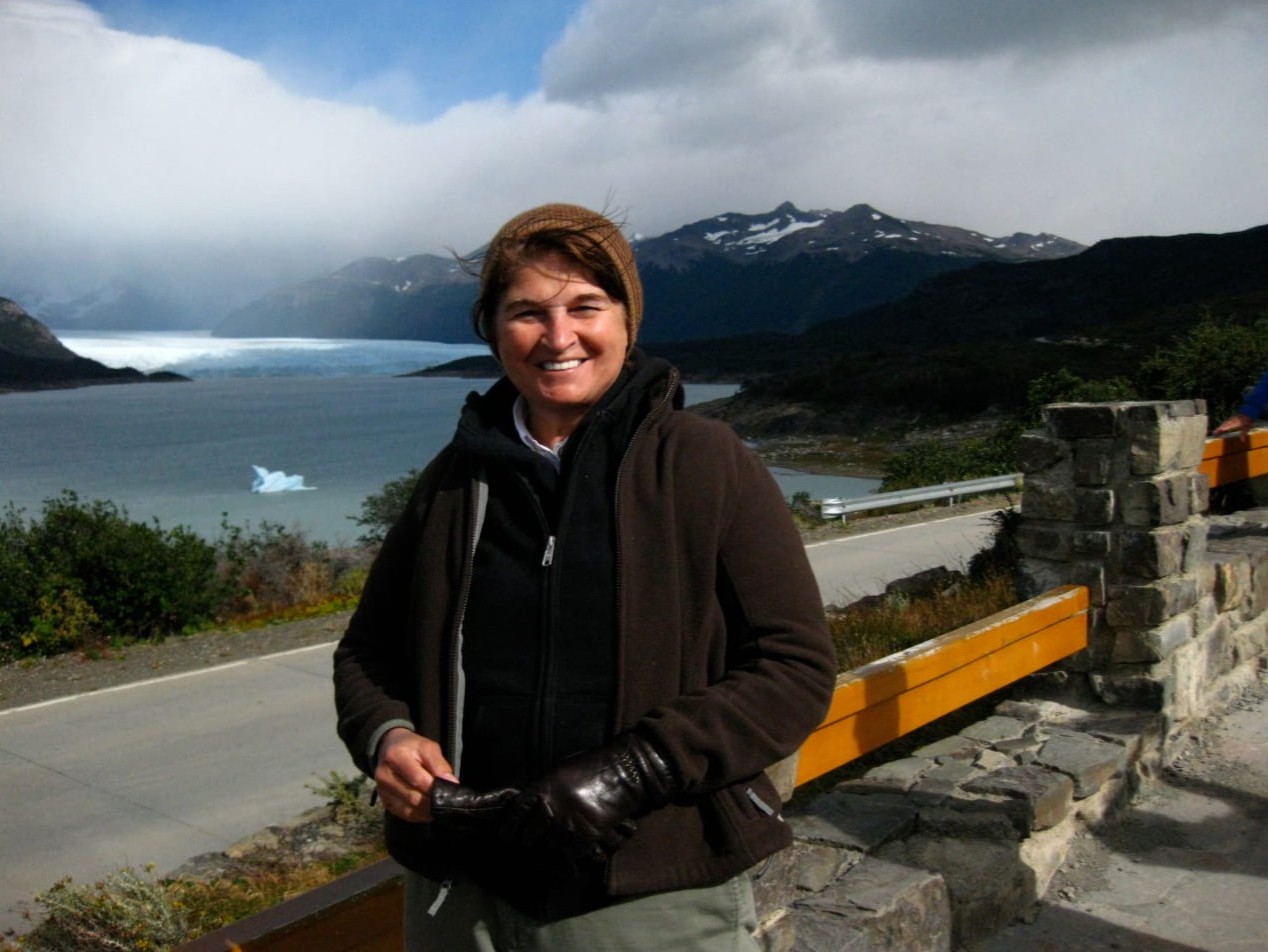 Michela in Patagonia, Argentina, February 2014. She shares, “This is my favorite picture of myself only because I am always happiest in Argentina. This is Patagonia overlooking Perito Merino Glacier, the only glacier that is not melting.” Photo courtesy of Michela Griffo.
