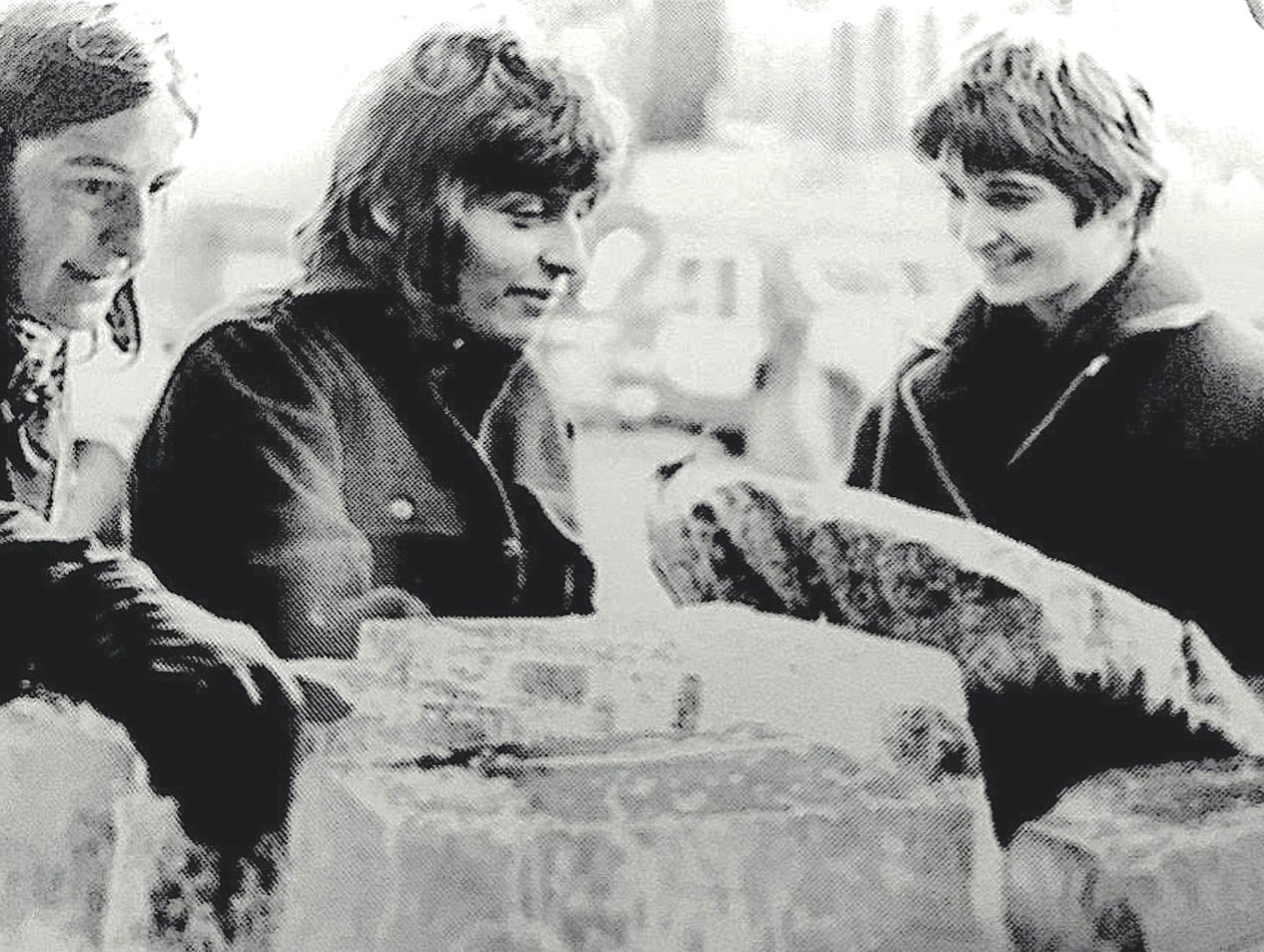 Sidney Abbott, Ellen Broidy, and Michela Griffo getting the ice blocks ready for the Gay Liberation Front women’s dance at Alternatew University, New York, NY, 1970. Photo courtesy of Michela Griffo.
