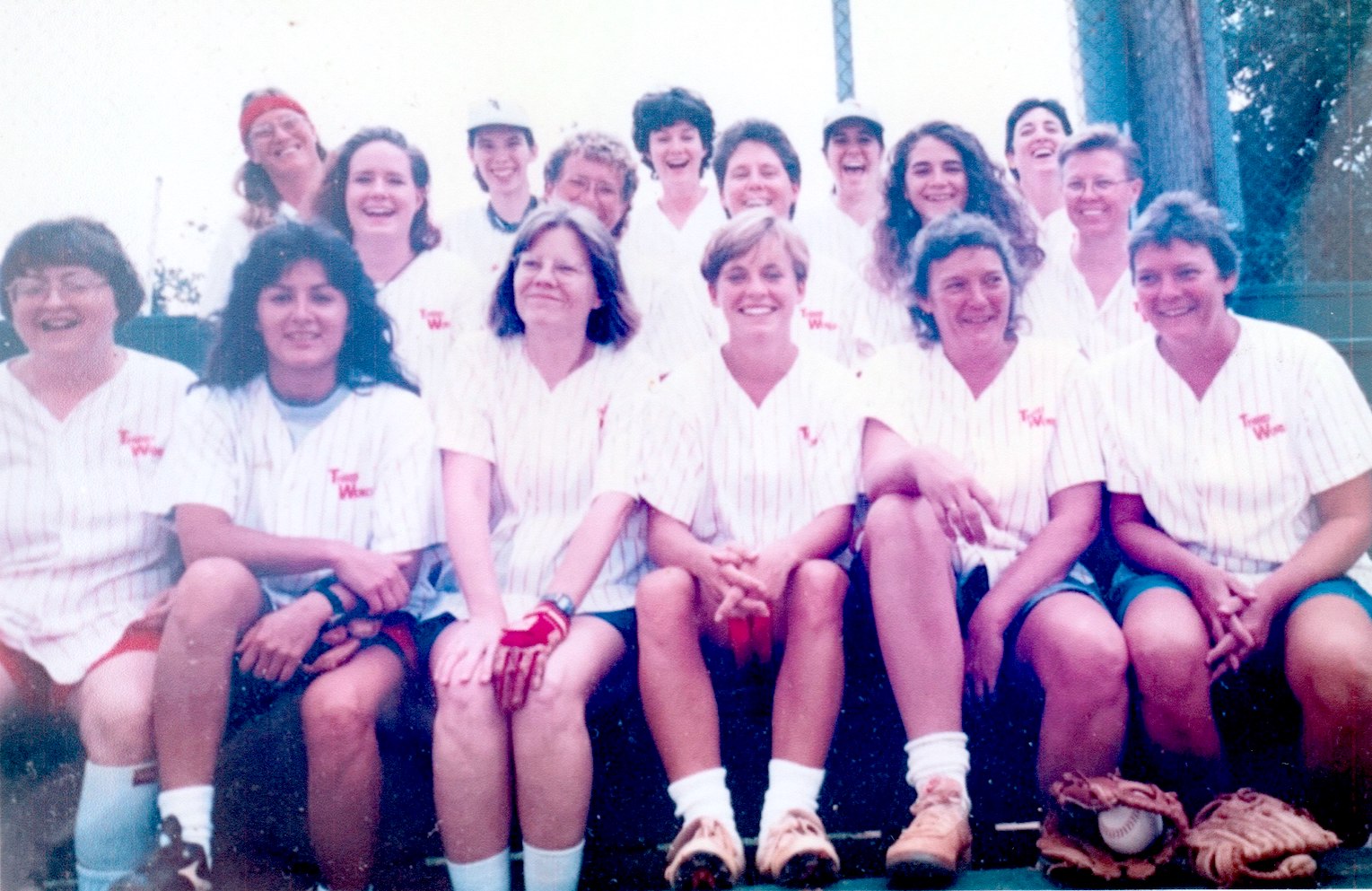 Kathie Hiers and the Third World Softball Team, circa 1994. Photo courtesy of Kathie Hiers.