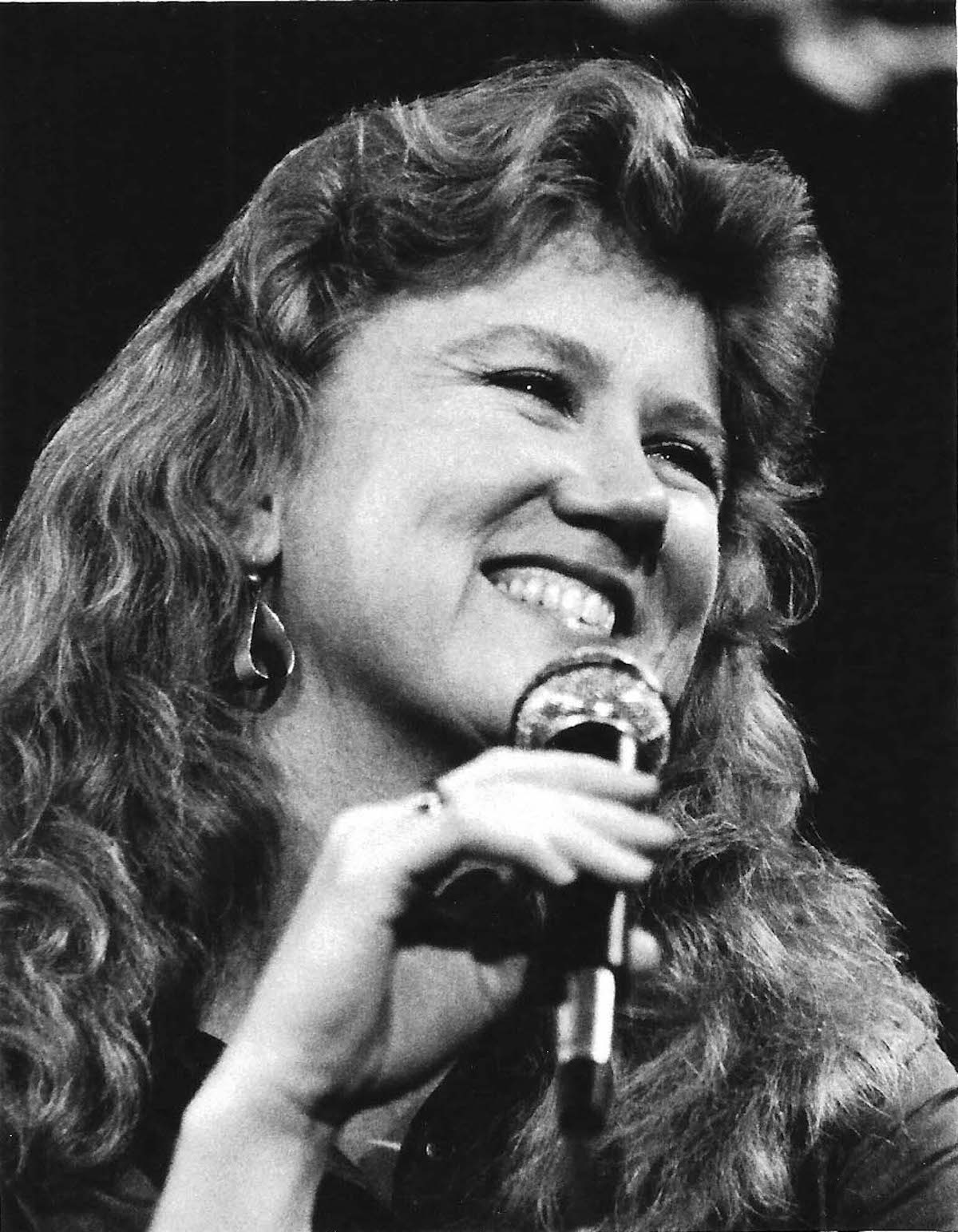 Holly performing at the Great American Music Hall for a Valentine’s Day concert, San Francisco, CA, 1984. Photo Credit: J.A. Rubino. Photo courtesy of Holly Near.