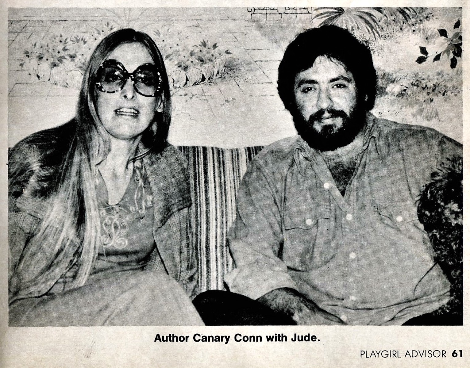 Jude Patton and Canary Conn, from an article in Playgirl Advisor, 1977. Photo courtesy of Jude Patton.