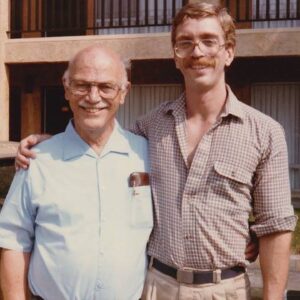 Steve Pieters hosting a visit from his father shortly after being diagnosed with lymphoma and Kaposi's sarcoma, 1984.