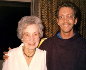 Steve with his mother shortly after being diagnosed with lymphoma, Kaposi’s sarcoma, and AIDS, 1984. 