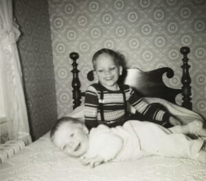 Steve’s brother, Rick Pieters, age 4, and Steve as a baby, circa January, 1953.