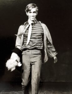 Steve Pieters takes his curtain call as the male lead in “Carnival”, the spring musical during his senior year at Phillips Academy Andover, 1970.