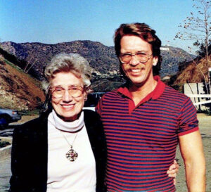Steve Pieters with his mother in the Hollywood Hills, late 1980’s.