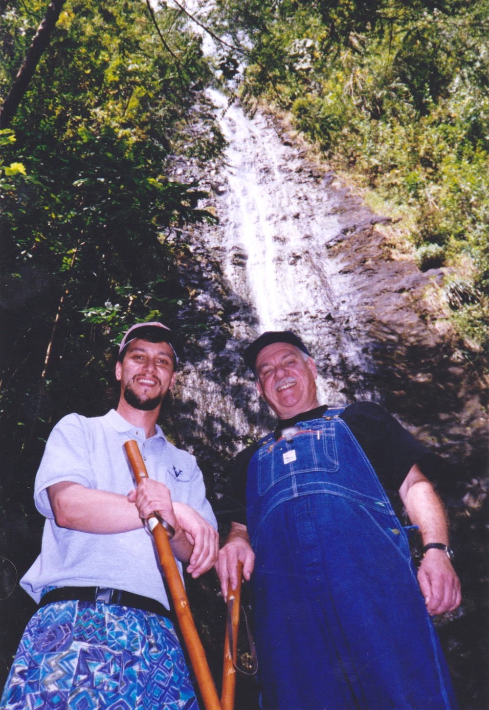K.C. Potter and his partner, Richard Patrick Sequeira, as the guests of former student John Mayo, 1999, Hawaii. 