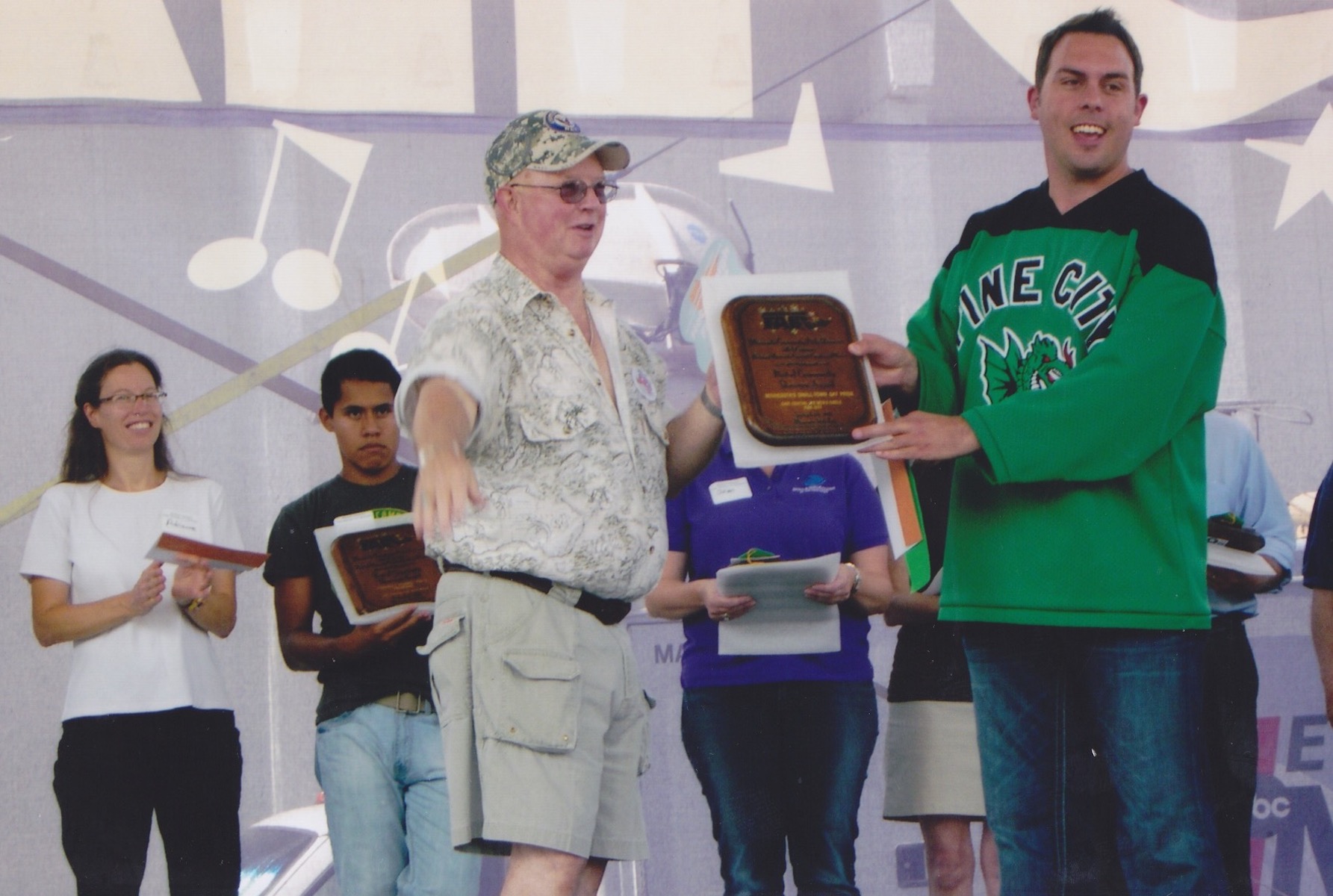 Don Quaintance receiving a community award at the State Fair, Minnesota, 2011. Photo courtesy of Don Quaintance. 