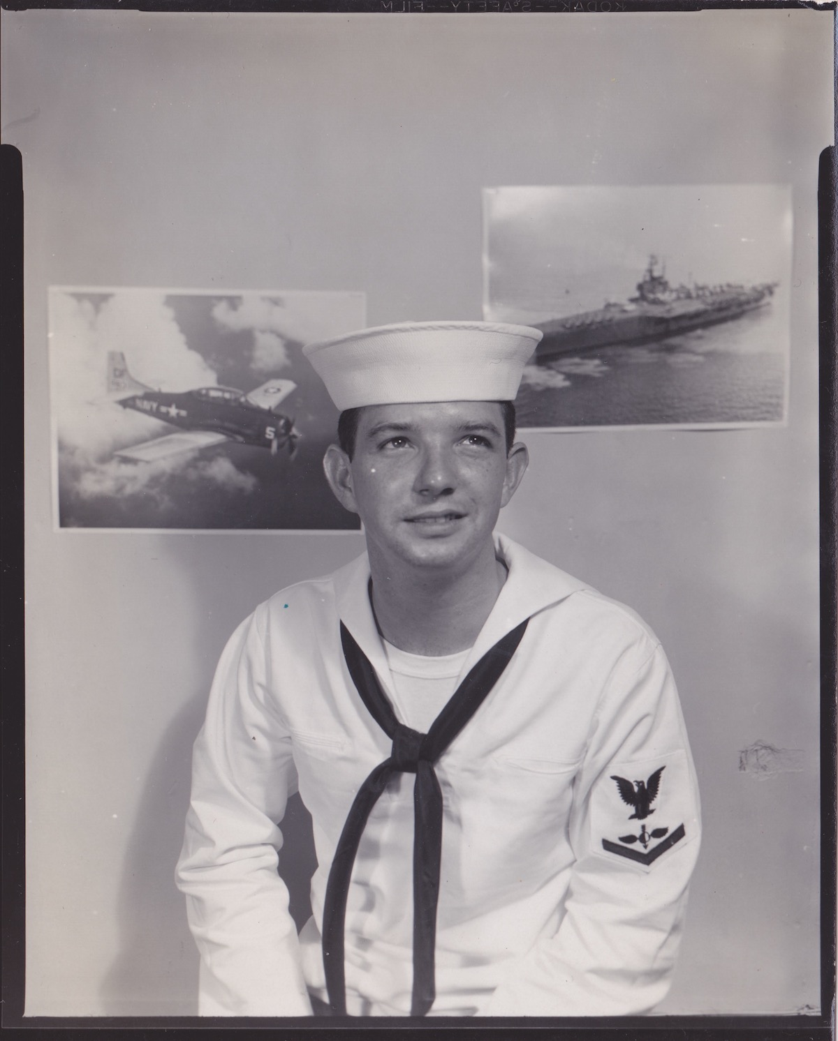 Don Quaintance posing in his Navy uniform, 1964. Photo courtesy of Don Quaintance. 