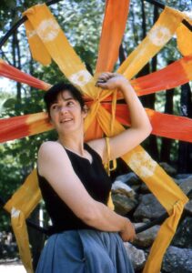 Diana helping decorate The Land Picnic at the Gate Hill Cooperative, an experimental artists’ colony and intentional community in Stony Point, Rockland County, NY, circa 1960s.