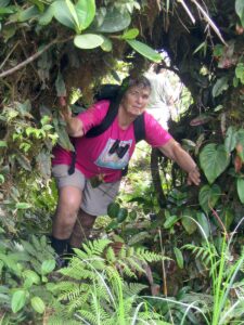 Diana on a jungle trek in El Valle, Panama, 2006.