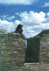 Diana on her first trip with her new girlfriend in Chaco Canyon, NM, circa early 1990s.