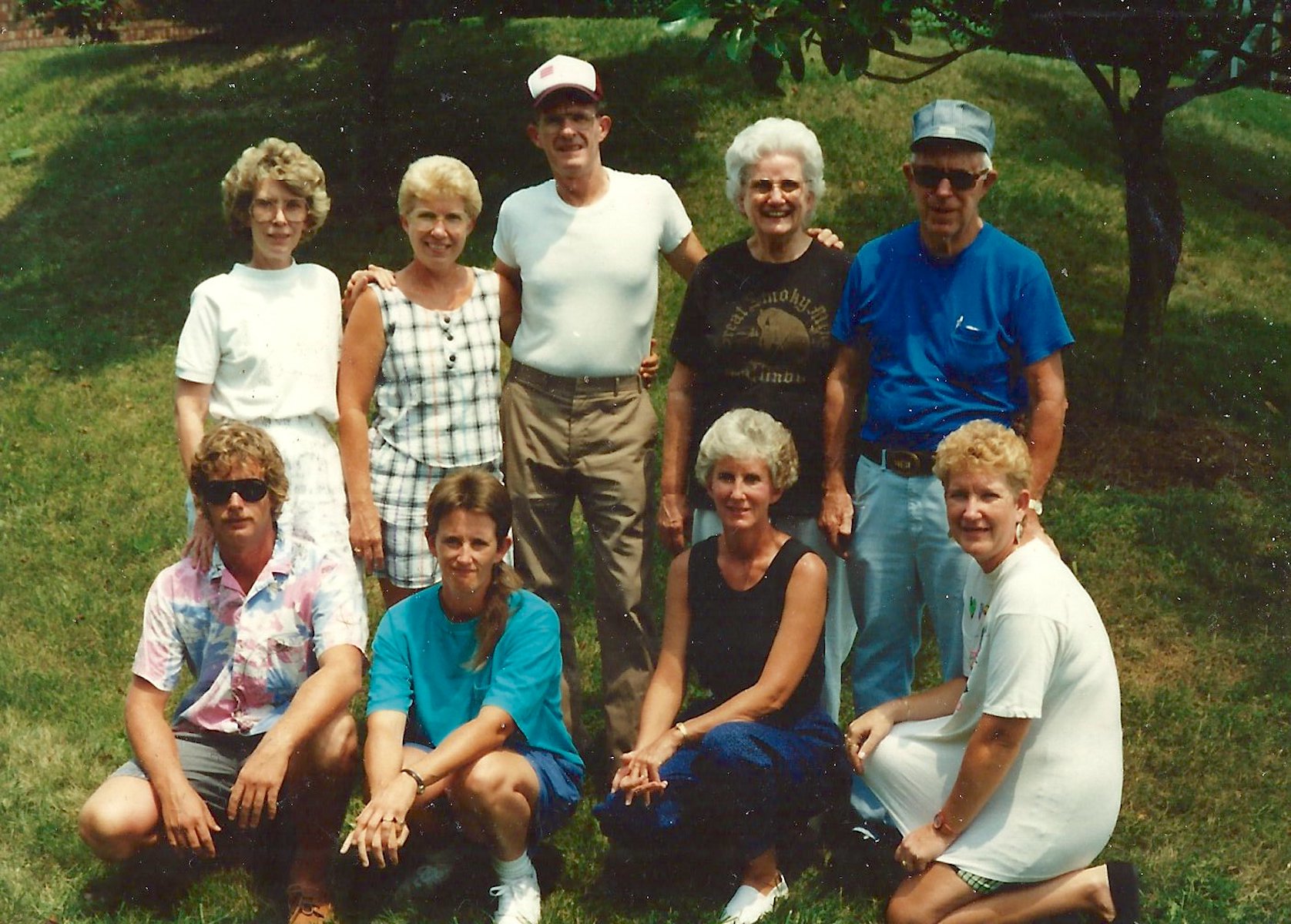 Kim Stacy (age 32) with her parents and siblings, 1989.	