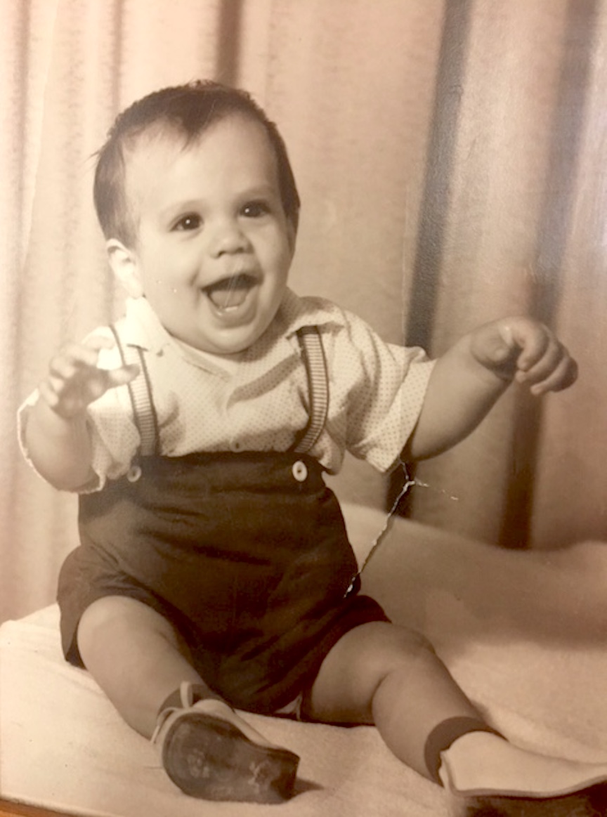 Joey as a “happy baby”, 1956.