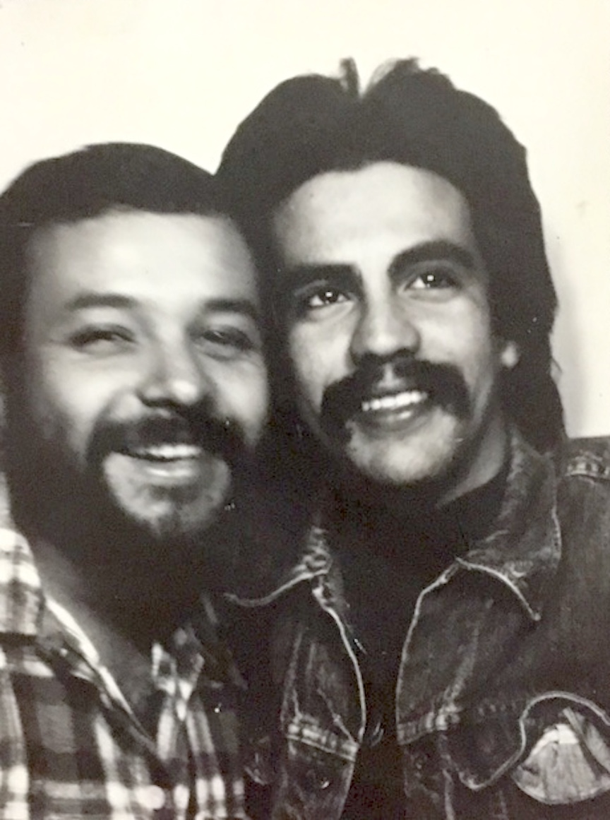 Joey Terrill and photographer Teddy Sandoval, 1977.	