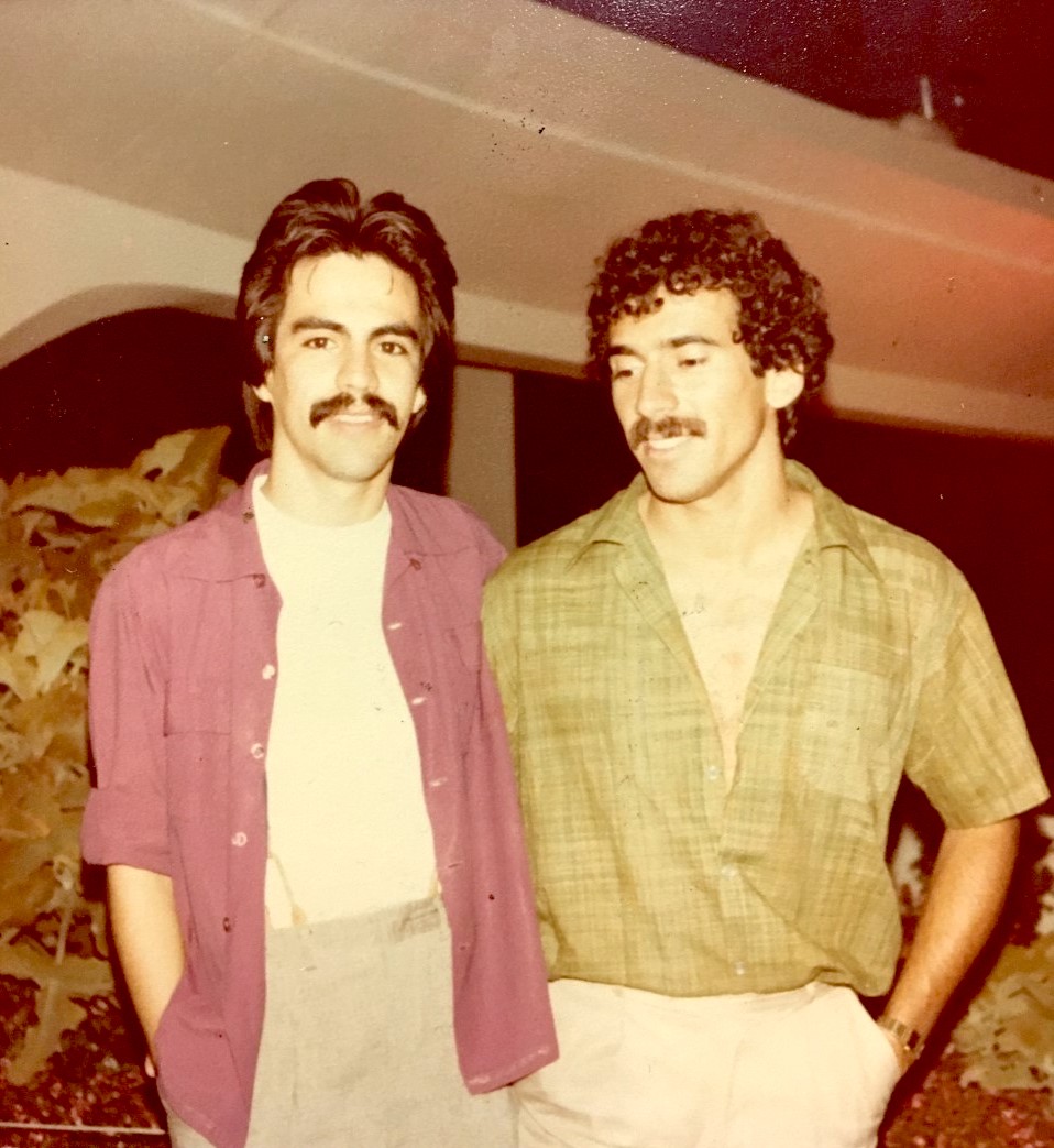 Joey Terrill and Rick Gildart, the love of his life and friend for 38 years, at the first Gay Night at Disneyland, 1978.