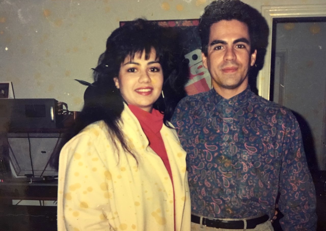 Joey Terrill and sister Linda Terrill, circa 1989-1990.