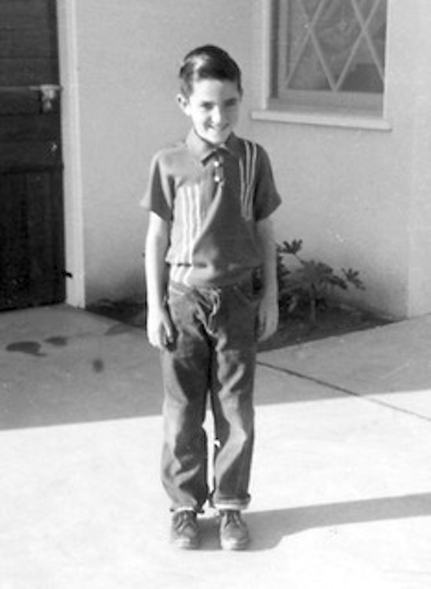 Ron, age 6, at his family’s new house in San Diego, CA, 1953.