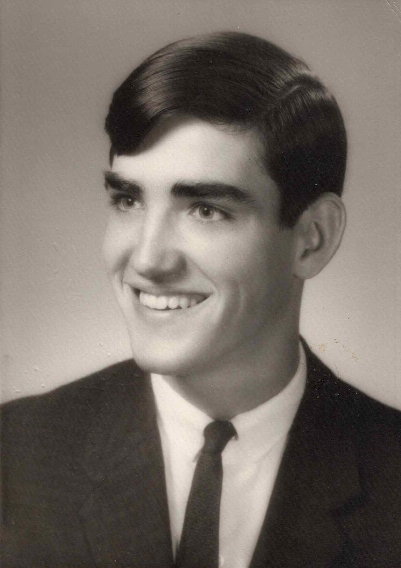 A high school graduation portrait of Ron Vanscoyk, 1967.