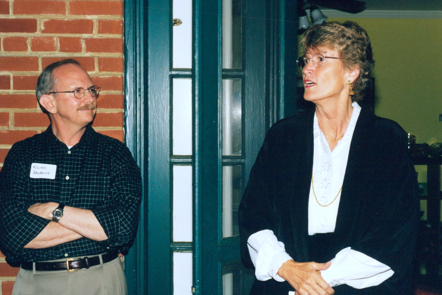 William Waybourn and Colonel Grethe Cammermeyer raising money for her campaign, Washington, DC, circa 1995. William shares, “I had already left the Victory Fund for GLAAD but wanted to help Grethe's campaign as she had made many appearances on behalf of the Victory Fund after her dismissal from the Army. When her movie 