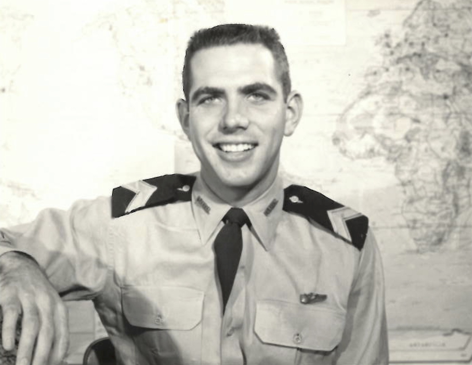 Chuck as an ROTC cadet in college.