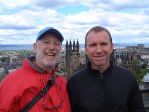 Al Baum and Robert Holgate in Edinburgh, Scotland.