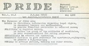 May 1966 Pride Newsletter.