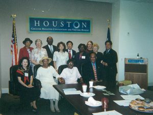 Houston Mayor Lee Brown (front row seated, far right) appointed Arden Eversmeyer (back row, 2nd from left) to the Houston Area Agency on Aging from 2000-2006.