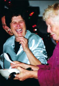 Barbara Scott laughing with her friends Betty Constant and Chase McEwen. She shares, “I had many, many good times with my girl pals.”