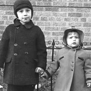 Charles Silverstein (age ~4) and cousin Marilyn in Brooklyn where Charles was raised. He shares, “This is the earliest photo I have.” 
