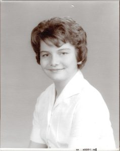 A school portrait of Charlotte in the 8th grade, Oklahoma, 1950s. 