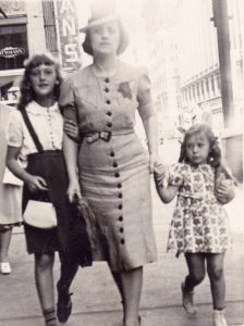 Corky Wick with sister Beverly and mother Nettie, c. 1939-1940, Milwaukee, WI.