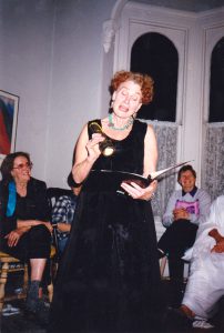 Corky Wick at Mothertongue Feminist Theater Collective reading, 2003.