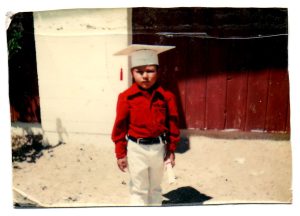 Crisosto Apache at his head start graduation, 1977, Tohajiilee (Cañoncito), NM.