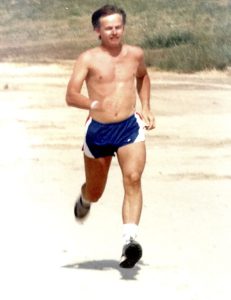 David raced on the original Olympics track in Olympia, Greece, during one of the RSVP Mediterranean’s cruise stops, and won, 1989. Photo courtesy of David McEwan.