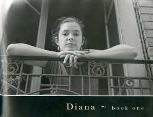 The book cover for Diana ~ book one, which is part of a series of photo books on Diana Rivers’ life and artwork. The cover photo is of a young Diana in Paris, France, circa 1951.