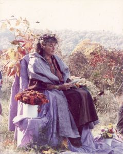 Diana (at age 60) during her croning ceremony, Northwest Arkansas, October 1991.