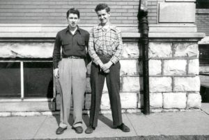 Dick Leitsch (left) with a childhood friend in his hometown, Louisville, KY.