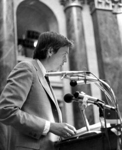 A historian, Dick Wagner was director of the Wisconsin American Revolution Bicentennial Commission and led the Wisconsin ceremonies at the State Capitol in 1976.