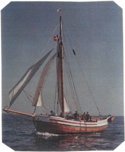 Eric’s sailboat Sol-Lis (“sunlight” in Danish), Balboa, Santa Catalina, 1963.