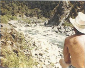Eric and the river, circa 1970.