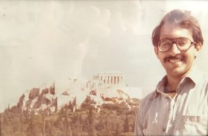 Evan Wolfson at the Pynx, the archaeological site of early democracy, Athens, Greece, 1978.