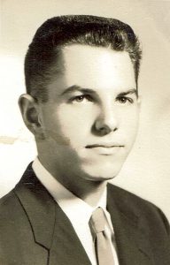 Gary “Buz” Hermes yearbook photo at the age of 17 for Napa High School, 1956, Napa, CA. Gary remarks: “I was so shy and confused about what I was.  I thought I was a “mistake” and tried to preserve my self-esteem by getting good grades.”